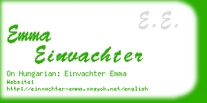 emma einvachter business card